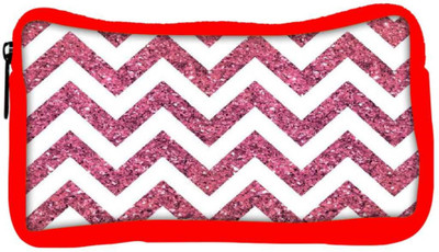 

Snoogg Eco Friendly Canvas Chevron Pinks Student Pen Pencil Case Coin Purse Pouch Cosmetic Makeup Bag (RED) Pouch(Multicolor)