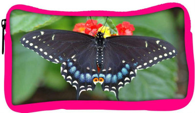 

Snoogg Eco Friendly Canvas Black Butterfly Flying Designer Student Pen Pencil Case Coin Purse Pouch Cosmetic Makeup Bag (PINK) Pouch(Multicolor)