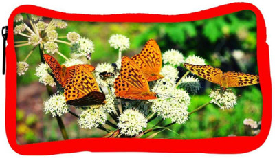 

Snoogg Eco Friendly Canvas Multiple Butterflies In White Petals Designer Student Pen Pencil Case Coin Purse Pouch Cosmetic Makeup Bag (RED) Pouch(Multicolor)