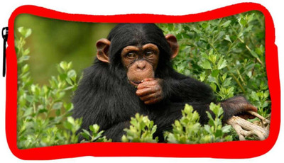 

Snoogg Eco Friendly Canvas Cute Chimpanese Designer Student Pen Pencil Case Coin Purse Pouch Cosmetic Makeup Bag (RED) Pouch(Multicolor)