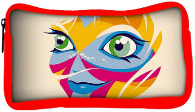 

Snoogg Eco Friendly Canvas Smiling Face Designer Student Pen Pencil Case Coin Purse Pouch Cosmetic Makeup Bag (RED) Pouch(Multicolor)