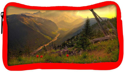 

Snoogg Eco Friendly Canvas Colorful Flowers Designer Student Pen Pencil Case Coin Purse Pouch Cosmetic Makeup Bag (RED) Pouch(Multicolor)