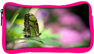 

Snoogg Eco Friendly Canvas Green Butterfly Designer Student Pen Pencil Case Coin Purse Pouch Cosmetic Makeup Bag (PINK) Pouch(Multicolor)