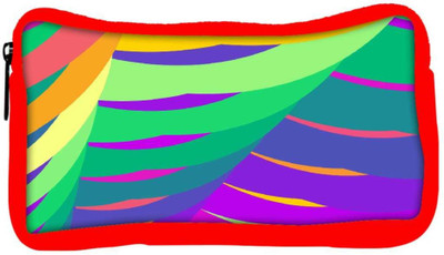 

Snoogg Eco Friendly Canvas Fractal Designer Student Pen Pencil Case Coin Purse Pouch Cosmetic Makeup Bag (RED) Pouch(Multicolor)