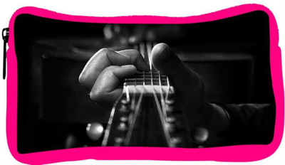 

Snoogg Eco Friendly Canvas Playing The Guitar Designer Student Pen Pencil Case Coin Purse Pouch Cosmetic Makeup Bag (PINK) Pouch(Multicolor)