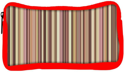 

Snoogg Eco Friendly Canvas Colorful Strips Designer Student Pen Pencil Case Coin Purse Pouch Cosmetic Makeup Bag (RED) Pouch(Multicolor)