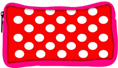 

Snoogg Eco Friendly Canvas Red Polka Dot Student Pen Pencil Case Coin Purse Pouch Cosmetic Makeup Bag (PINK) Pouch(Multicolor)