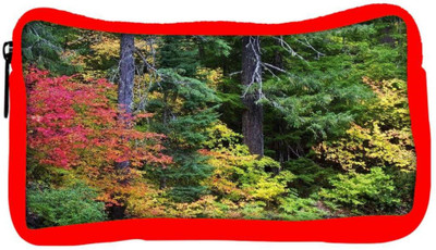 

Snoogg Eco Friendly Canvas Autumn Forest Background Student Pen Pencil Case Coin Purse Pouch Cosmetic Makeup Bag (RED) Pouch(Multicolor)