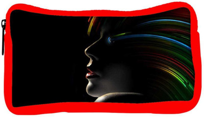 

Snoogg Eco Friendly Canvas Hollywood Girl With Rainbow Hair Designer Student Pen Pencil Case Coin Purse Pouch Cosmetic Makeup Bag (RED) Pouch(Multicolor)