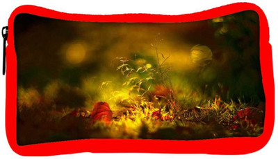 

Snoogg Eco Friendly Canvas Morning Sunlight Designer Student Pen Pencil Case Coin Purse Pouch Cosmetic Makeup Bag (RED) Pouch(Multicolor)
