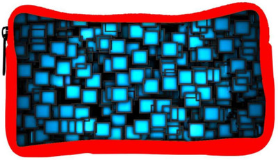 

Snoogg Eco Friendly Canvas Blue Blocks Design Designer Student Pen Pencil Case Coin Purse Pouch Cosmetic Makeup Bag (RED) Pouch(Multicolor)