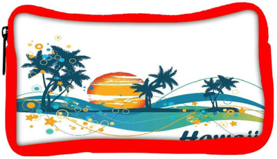 

Snoogg Eco Friendly Canvas Summer Illustration Student Pen Pencil Case Coin Purse Pouch Cosmetic Makeup Bag (RED) Pouch(Multicolor)