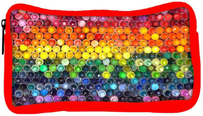 

Snoogg Eco Friendly Canvas Deluxe Crayon Box Designer Student Pen Pencil Case Coin Purse Pouch Cosmetic Makeup Bag (RED) Pouch(Multicolor)