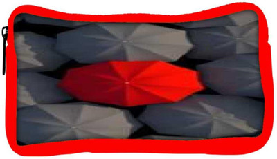 

Snoogg Eco Friendly Canvas Red And Black Umbrella Designer Student Pen Pencil Case Coin Purse Pouch Cosmetic Makeup Bag (RED) Pouch(Multicolor)