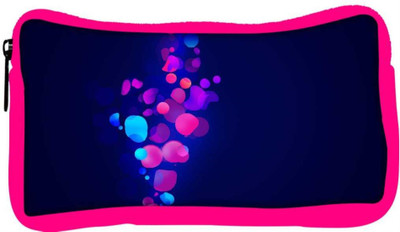 

Snoogg Eco Friendly Canvas Neon Bubbles Designer Student Pen Pencil Case Coin Purse Pouch Cosmetic Makeup Bag (PINK) Pouch(Multicolor)