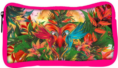 

Snoogg Eco Friendly Canvas Digital Bird Graphic Student Pen Pencil Case Coin Purse Pouch Cosmetic Makeup Bag (PINK) Pouch(Multicolor)