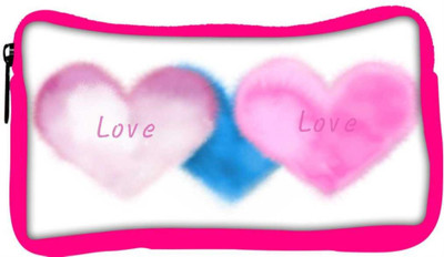 

Snoogg Eco Friendly Canvas Pink Love Designer Student Pen Pencil Case Coin Purse Pouch Cosmetic Makeup Bag (PINK) Pouch(Multicolor)