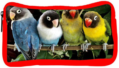 

Snoogg Eco Friendly Canvas Cute Birds Designer Student Pen Pencil Case Coin Purse Pouch Cosmetic Makeup Bag (RED) Pouch(Multicolor)