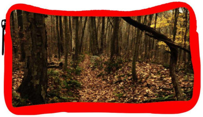 

Snoogg Eco Friendly Canvas Dried Forest Designer Student Pen Pencil Case Coin Purse Pouch Cosmetic Makeup Bag (RED) Pouch(Multicolor)