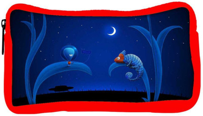 

Snoogg Eco Friendly Canvas Chameleon Alien Designer Student Pen Pencil Case Coin Purse Pouch Cosmetic Makeup Bag (RED) Pouch(Multicolor)