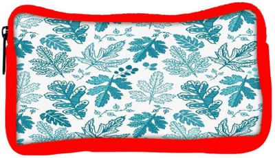 

Snoogg Eco Friendly Canvas Blue Leaves Designer Student Pen Pencil Case Coin Purse Pouch Cosmetic Makeup Bag (RED) Pouch(Multicolor)