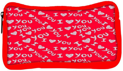 

Snoogg Eco Friendly Canvas I Love You Red Pattern Designer Student Pen Pencil Case Coin Purse Pouch Cosmetic Makeup Bag (RED) Pouch(Multicolor)
