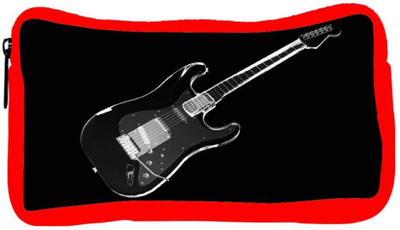 

Snoogg Eco Friendly Canvas Black Guitar Designer Student Pen Pencil Case Coin Purse Pouch Cosmetic Makeup Bag (RED) Pouch(Multicolor)