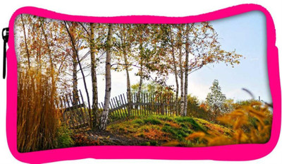 

Snoogg Eco Friendly Canvas Sunshine Forest Designer Student Pen Pencil Case Coin Purse Pouch Cosmetic Makeup Bag (PINK) Pouch(Multicolor)