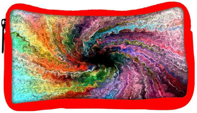 

Snoogg Eco Friendly Canvas Colorful Painting Abstract Designer Student Pen Pencil Case Coin Purse Pouch Cosmetic Makeup Bag (RED) Pouch(Multicolor)