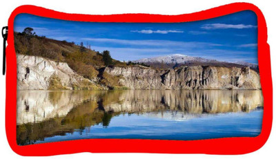 

Snoogg Eco Friendly Canvas River And Mountain Designer Student Pen Pencil Case Coin Purse Pouch Cosmetic Makeup Bag (RED) Pouch(Multicolor)