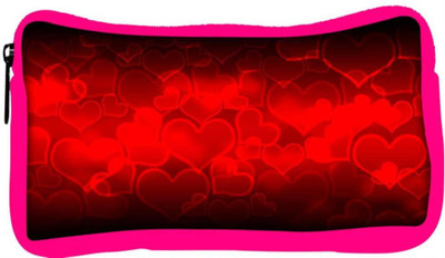 

Snoogg Eco Friendly Canvas Heart Designer Student Pen Pencil Case Coin Purse Pouch Cosmetic Makeup Bag (PINK) Pouch(Multicolor)