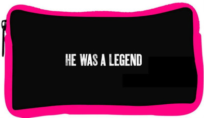 

Snoogg Eco Friendly Canvas He Was A Legend Designer Student Pen Pencil Case Coin Purse Pouch Cosmetic Makeup Bag (PINK) Pouch(Multicolor)
