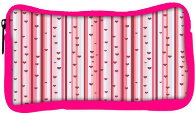 

Snoogg Eco Friendly Canvas Small Hearts Red Strips Designer Student Pen Pencil Case Coin Purse Pouch Cosmetic Makeup Bag (PINK) Pouch(Multicolor)
