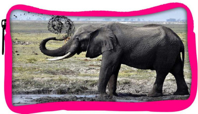 

Snoogg Eco Friendly Canvas Elephant Walking Designer Student Pen Pencil Case Coin Purse Pouch Cosmetic Makeup Bag (PINK) Pouch(Multicolor)