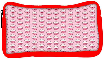

Snoogg Eco Friendly Canvas Happy Cupcake Student Pen Pencil Case Coin Purse Pouch Cosmetic Makeup Bag (RED) Pouch(Multicolor)