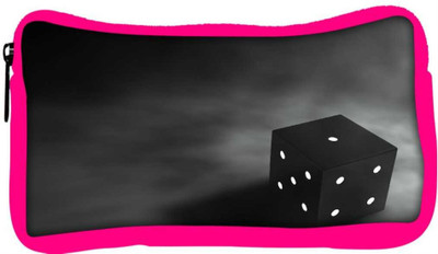

Snoogg Eco Friendly Canvas Abstract Dice Designer Student Pen Pencil Case Coin Purse Pouch Cosmetic Makeup Bag (PINK) Pouch(Multicolor)