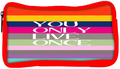 

Snoogg Eco Friendly Canvas Yolo Student Pen Pencil Case Coin Purse Pouch Cosmetic Makeup Bag (RED) Pouch(Multicolor)