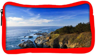 

Snoogg Eco Friendly Canvas Ocean Near The Forest Designer Student Pen Pencil Case Coin Purse Pouch Cosmetic Makeup Bag (RED) Pouch(Multicolor)