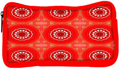 

Snoogg Eco Friendly Canvas Abstract Red Circles Pattern Designer Student Pen Pencil Case Coin Purse Pouch Cosmetic Makeup Bag (RED) Pouch(Multicolor)