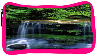 

Snoogg Eco Friendly Canvas Waterfall Scenerary Designer Student Pen Pencil Case Coin Purse Pouch Cosmetic Makeup Bag (PINK) Pouch(Multicolor)