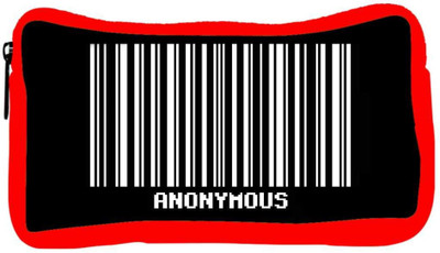 

Snoogg Eco Friendly Canvas Anonymous Barcode Designer Student Pen Pencil Case Coin Purse Pouch Cosmetic Makeup Bag (RED) Pouch(Multicolor)