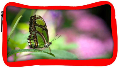 

Snoogg Eco Friendly Canvas Green Butterfly Designer Student Pen Pencil Case Coin Purse Pouch Cosmetic Makeup Bag (RED) Pouch(Multicolor)