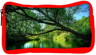 

Snoogg Eco Friendly Canvas Forest Lake Designer Student Pen Pencil Case Coin Purse Pouch Cosmetic Makeup Bag (RED) Pouch(Multicolor)