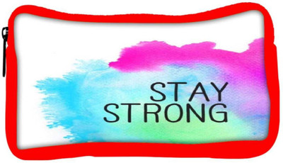 

Snoogg Eco Friendly Canvas Stay Strong Student Pen Pencil Case Coin Purse Pouch Cosmetic Makeup Bag (RED) Pouch(Multicolor)