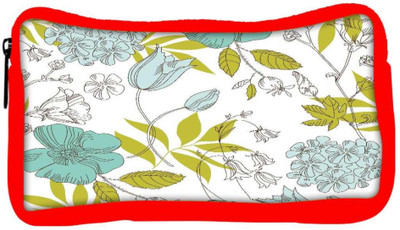 

Snoogg Eco Friendly Canvas Green Leaves White Designer Student Pen Pencil Case Coin Purse Pouch Cosmetic Makeup Bag (RED) Pouch(Multicolor)