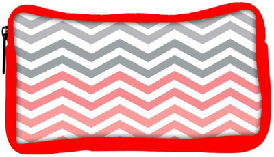 

Snoogg Eco Friendly Canvas Frequency Multicolour Soft Student Pen Pencil Case Coin Purse Pouch Cosmetic Makeup Bag (RED) Pouch(Multicolor)