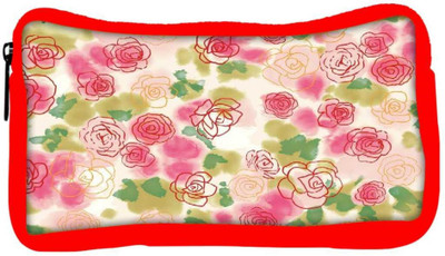

Snoogg Eco Friendly Canvas Flower Style Student Pen Pencil Case Coin Purse Pouch Cosmetic Makeup Bag (RED) Pouch(Multicolor)