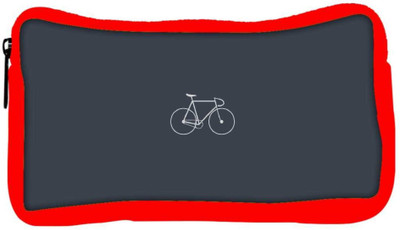 

Snoogg Eco Friendly Canvas Simple Cycle Designer Student Pen Pencil Case Coin Purse Pouch Cosmetic Makeup Bag (RED) Pouch(Multicolor)