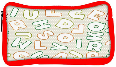 

Snoogg Eco Friendly Canvas White Alphabets Designer Student Pen Pencil Case Coin Purse Pouch Cosmetic Makeup Bag (RED) Pouch(Multicolor)