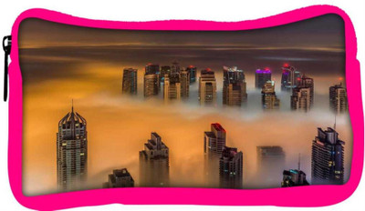

Snoogg Eco Friendly Canvas Smoky View Of Building Designer Student Pen Pencil Case Coin Purse Pouch Cosmetic Makeup Bag (PINK) Pouch(Multicolor)